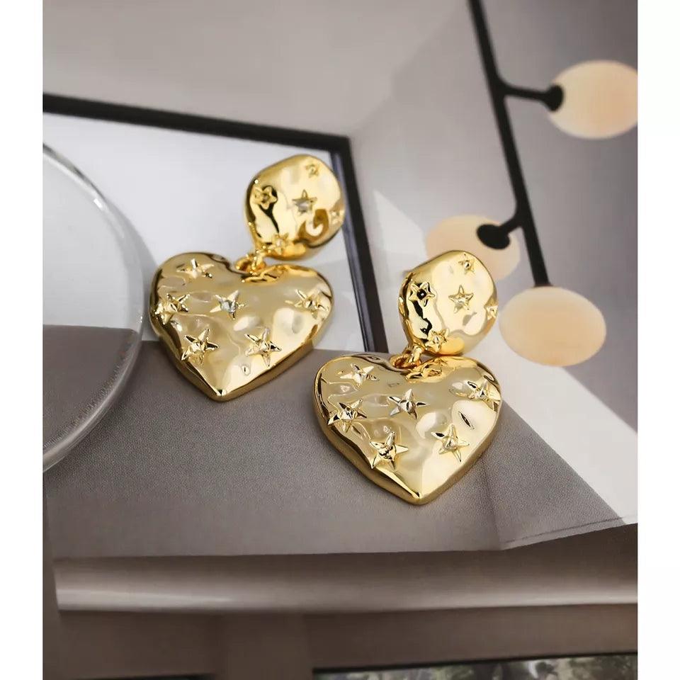 The Lorelei Love Heart Dangles earrings Shopella