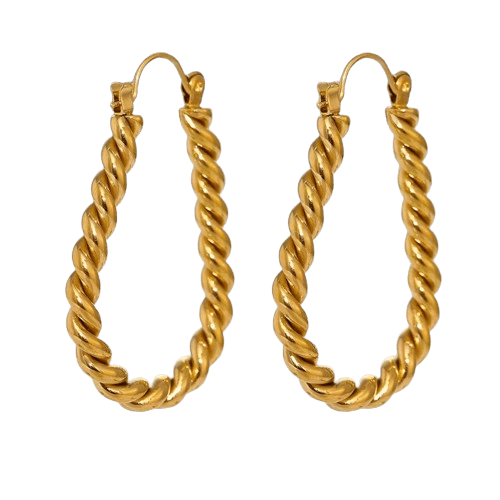 The Teardrop Twist Hoops earrings Shopella