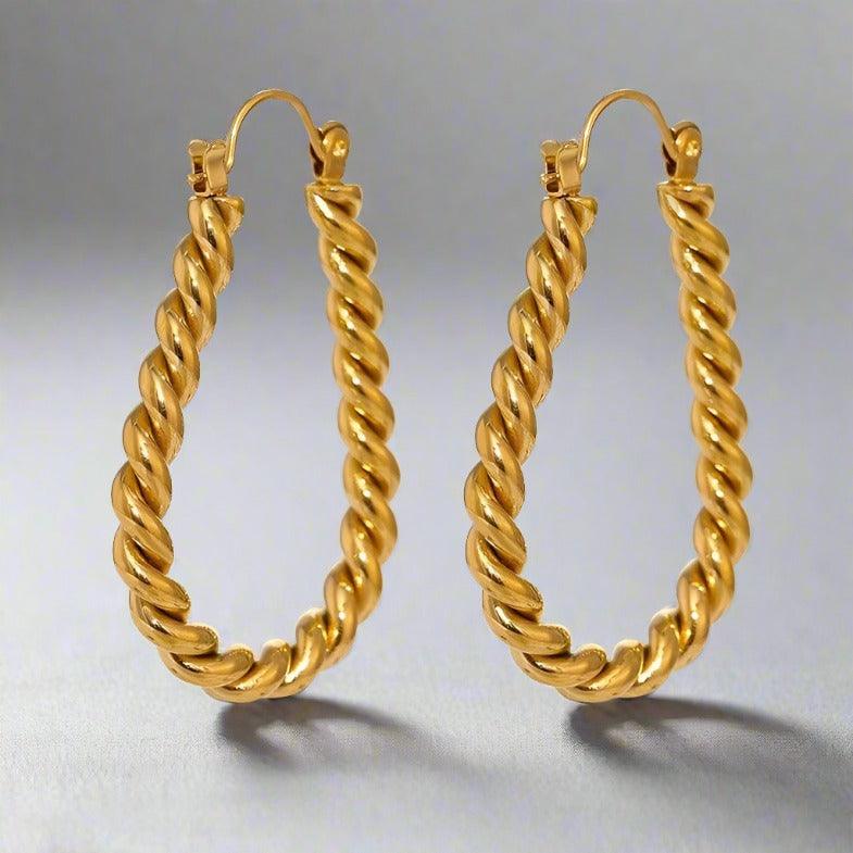 The Teardrop Twist Hoops earrings Shopella