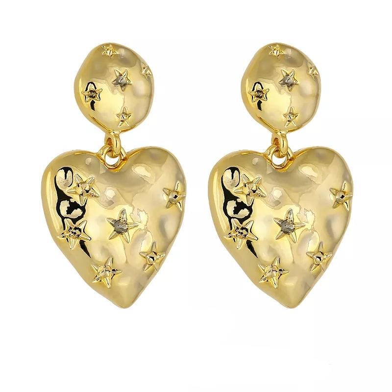 The Lorelei Love Heart Dangles earrings Shopella