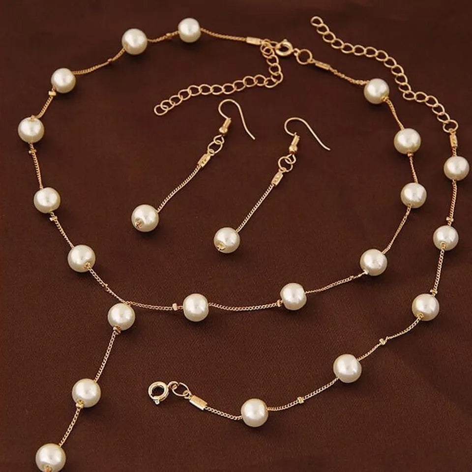 Fashion Pearl Jewellery Set jewellery Shopella   