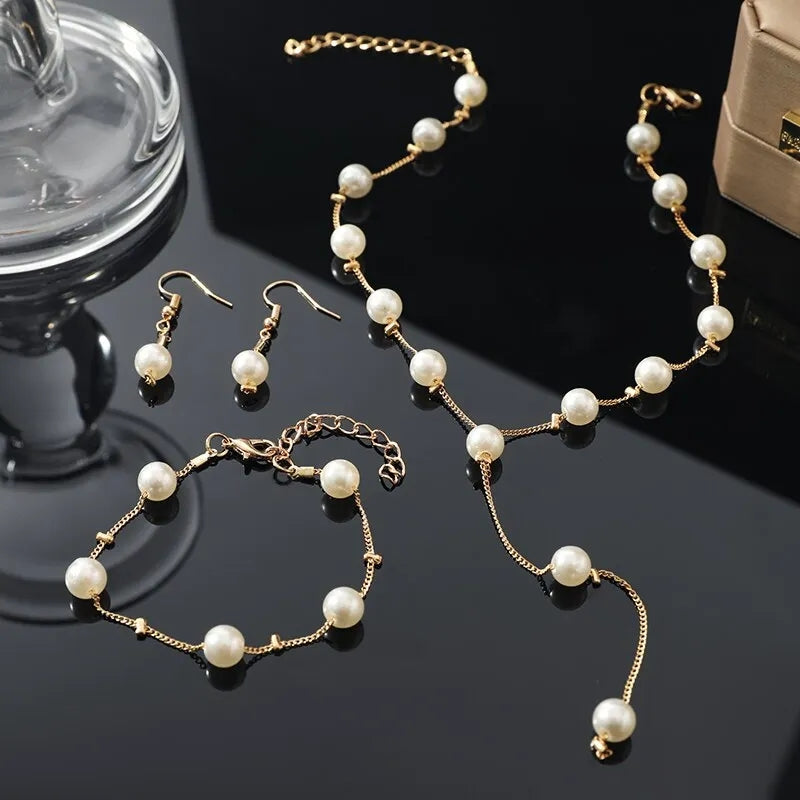 Fashion Pearl Jewellery Set jewellery Shopella   