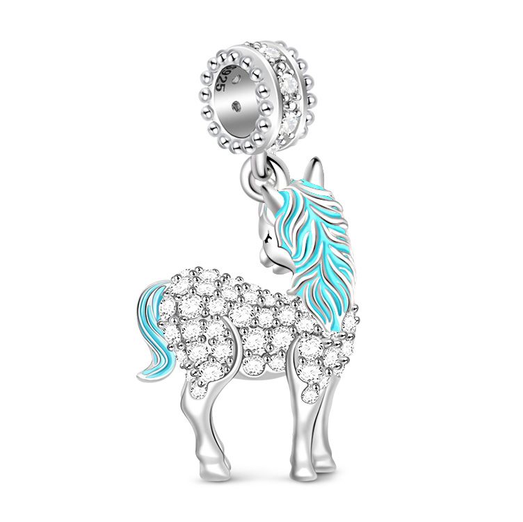 Unicorn Dangle Charm 925 Sterling silver Charms Shopella