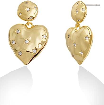 The Lorelei Love Heart Dangles earrings Shopella