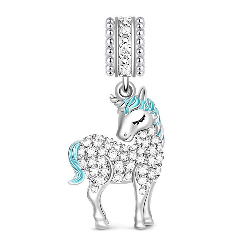 Unicorn Dangle Charm 925 Sterling silver Charms Shopella