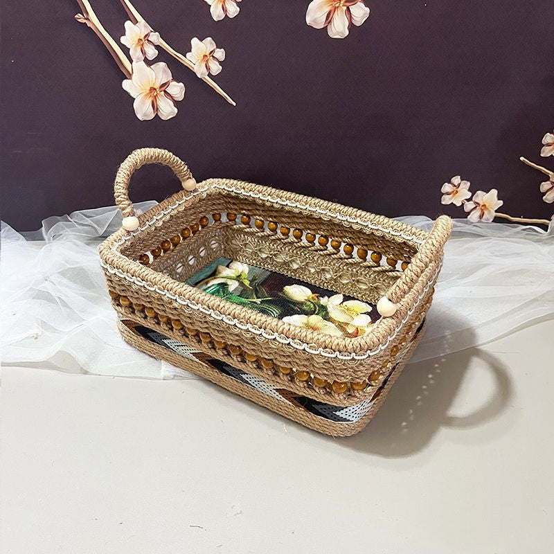 Canvas Charm Basket baskets' Shopella Brown