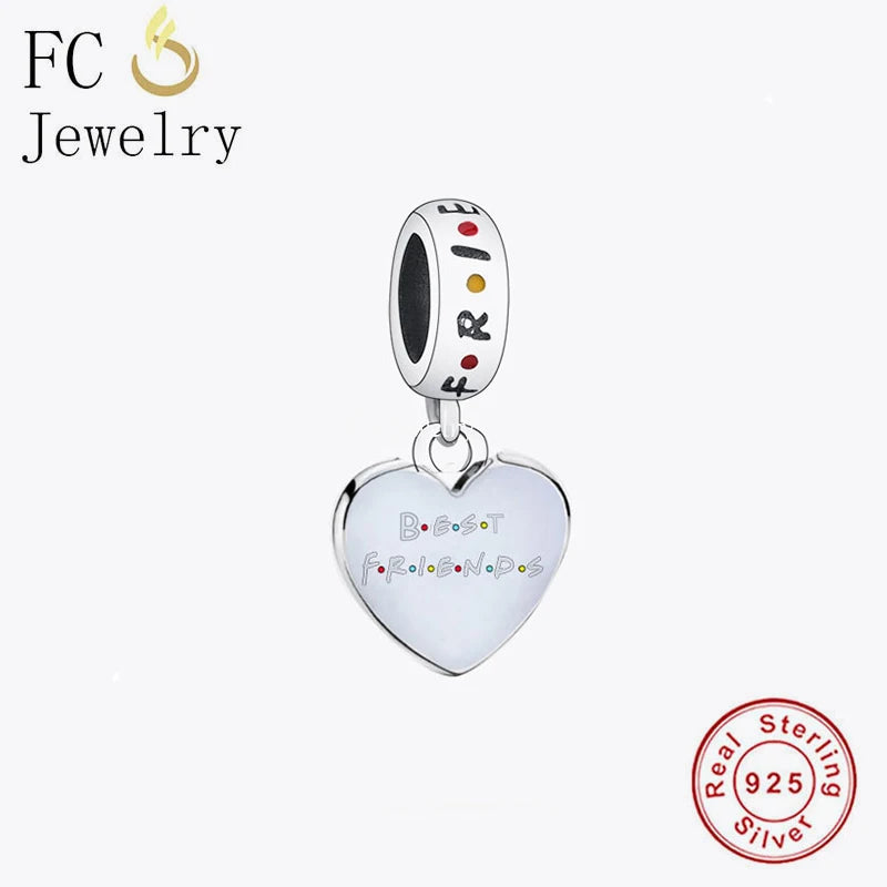 925 Sterling Silver Friends How You Doing Charms Charms & pendants Shopella Q2072