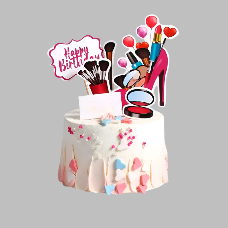 1 set Happy Birthday Cosmetic Cake Topper  Shopella   