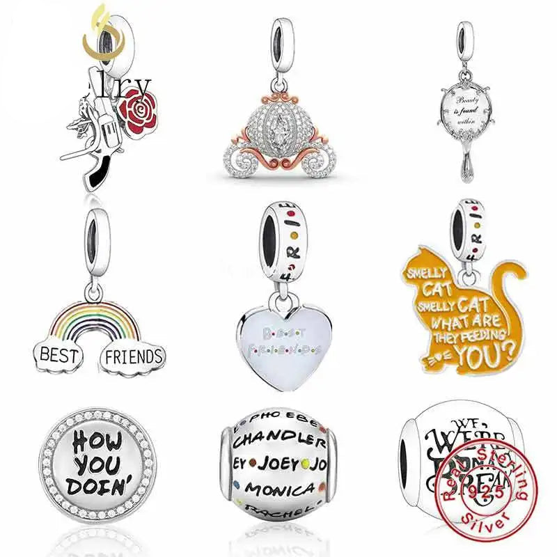 925 Sterling Silver Friends How You Doing Charms Charms & pendants Shopella