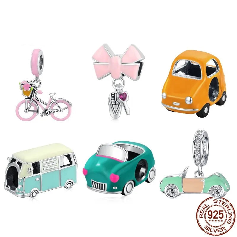 925 Sterling Silver Car Silver Charms Charms & pendants Shopella