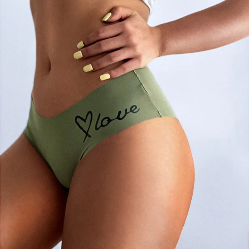 Love Letter Satin Panties briefs Shopella
