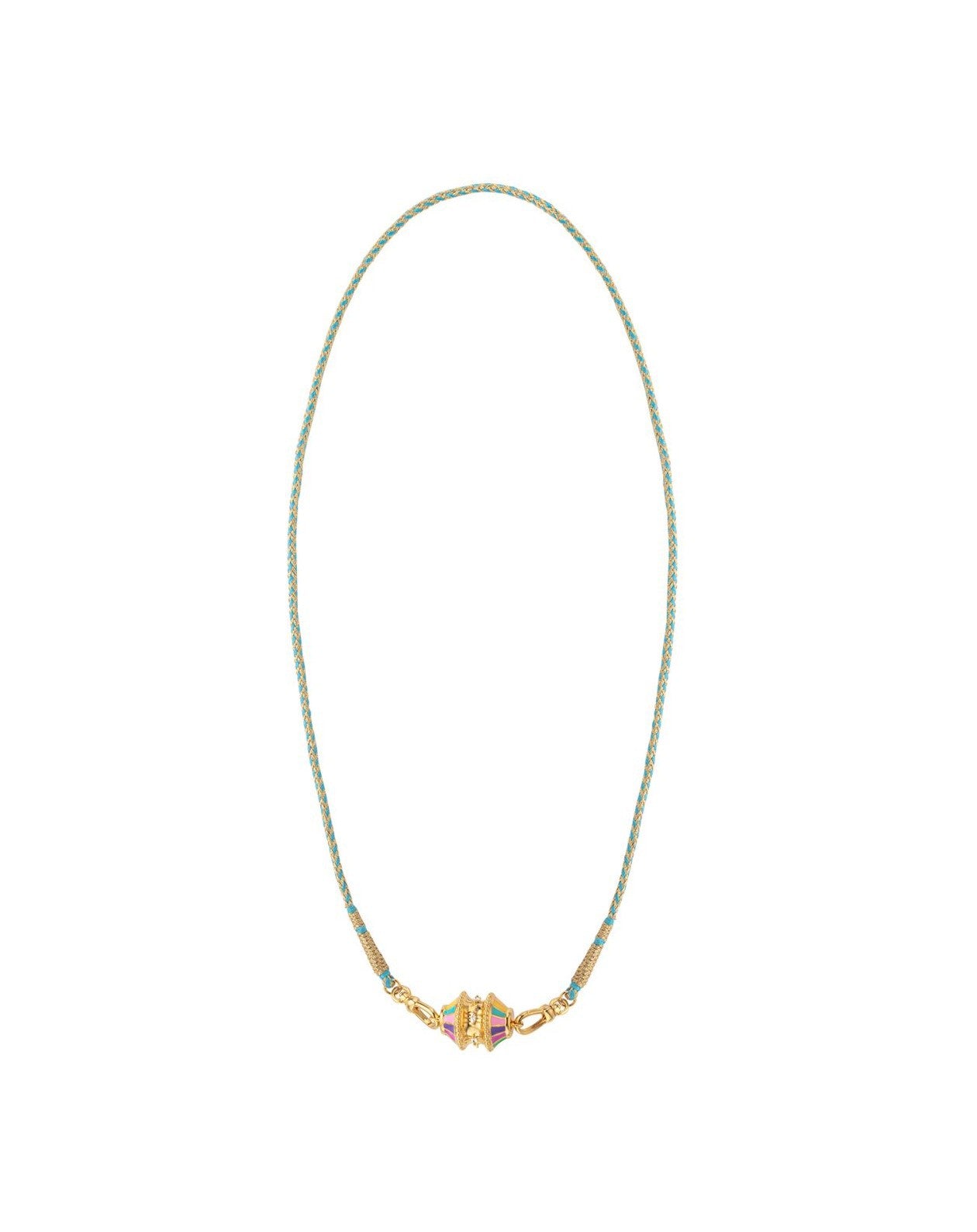 The Abby Twist Barrel Necklace Vacuum Plating 18K Gold Shopella