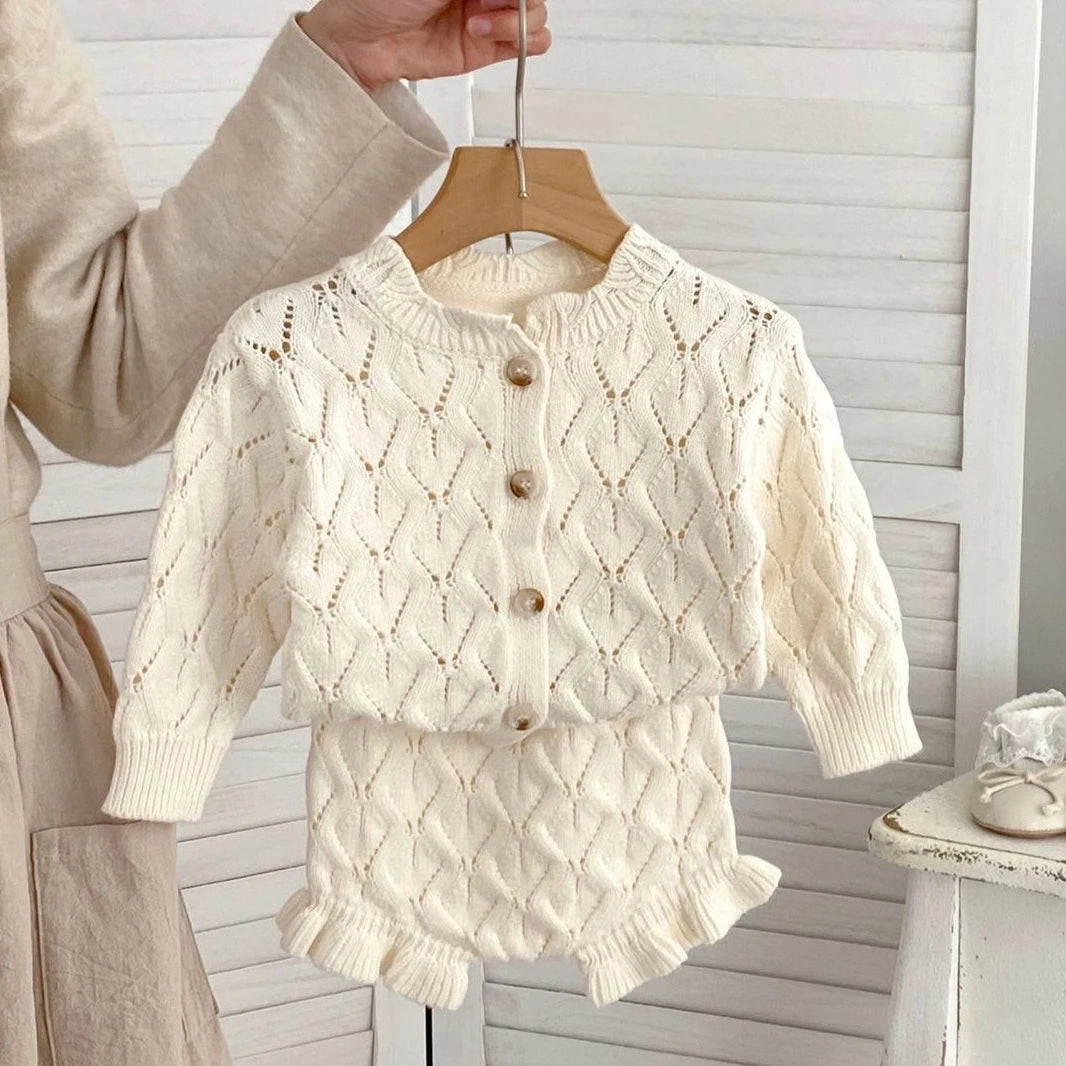 Kiara Luxe Knit Ensemble – Cream Edition baby & toddler Shopella