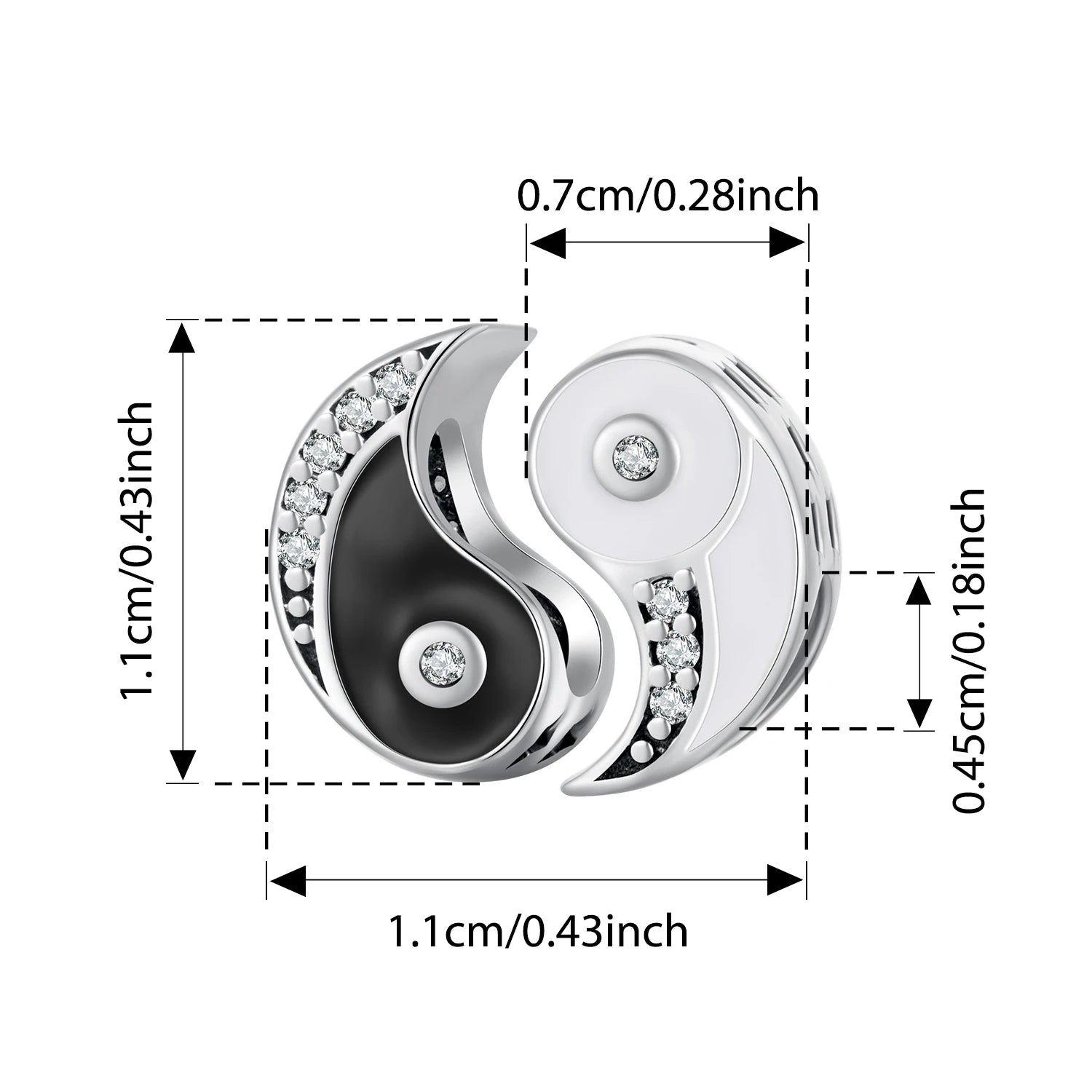The Silver Harmony Charm silver Charms Shopella GXC3000