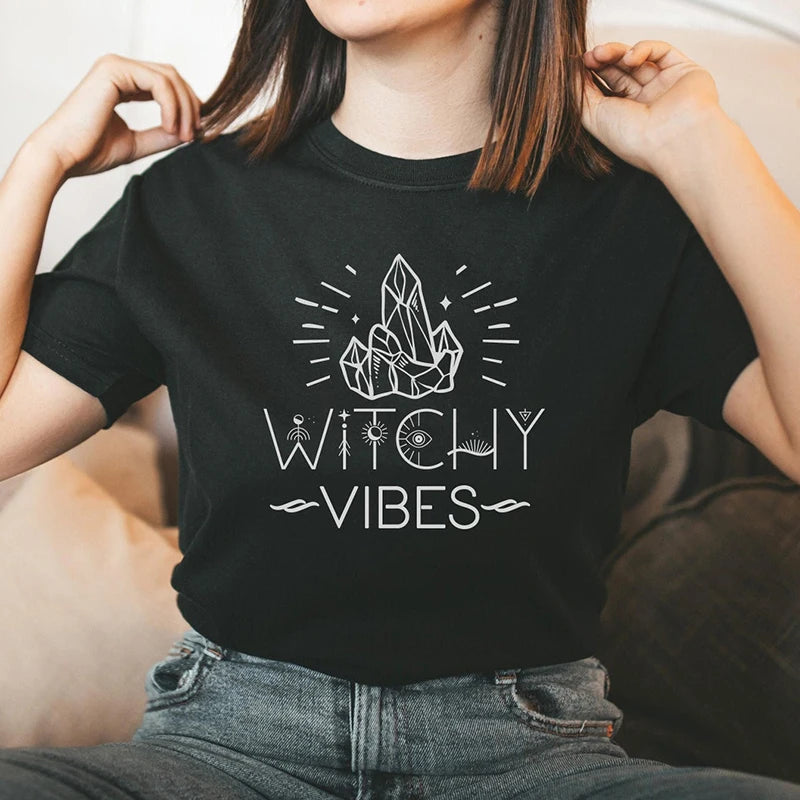 Witch Vibes Crystal Women T Shirt  Shopella   