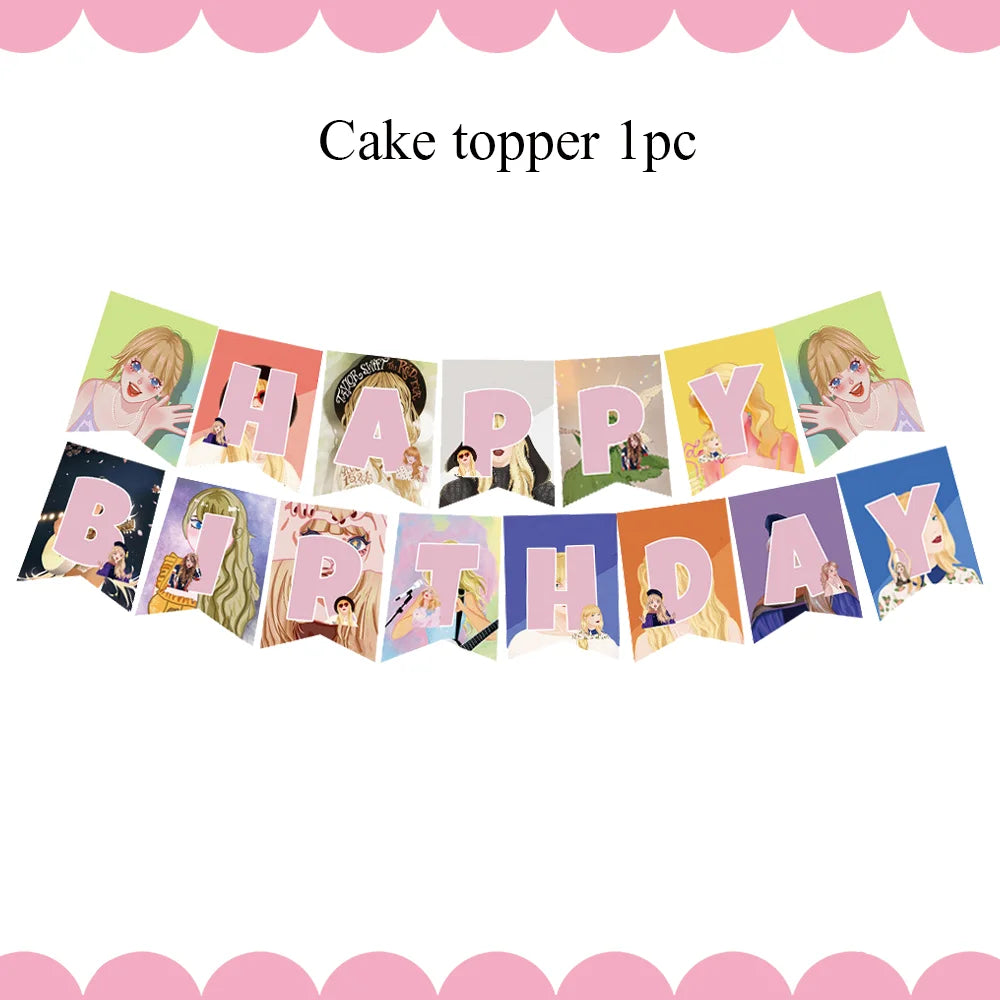 Star Singer Taylor Birthday Party Decorations  Shopella banner-15pcs_11 CHINA_11 