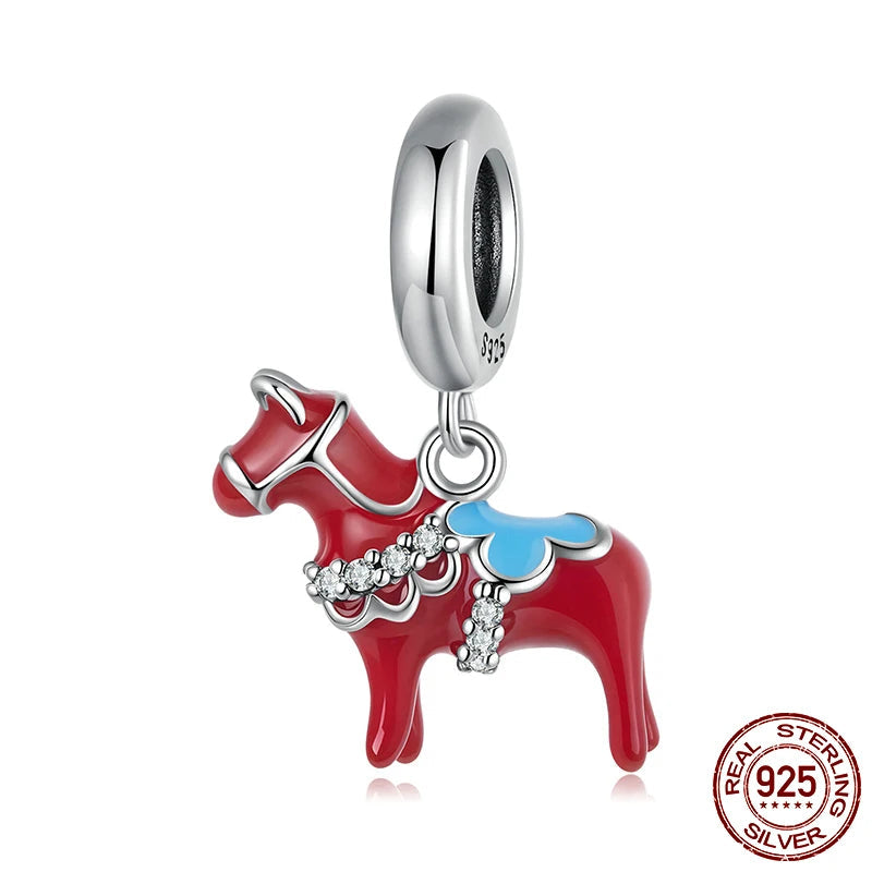 Sterling Silver Dala Horse Charm Charms & pendants Dropshipman