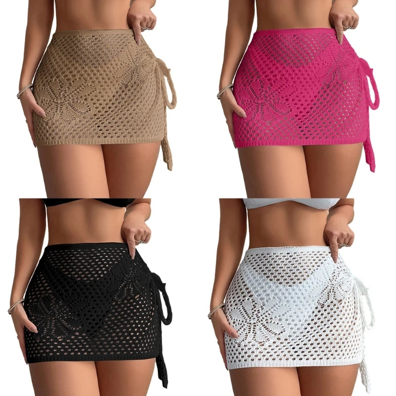 Omg Beauty Crochet Cover-Ups Swim Skirt swimwear Shopella   