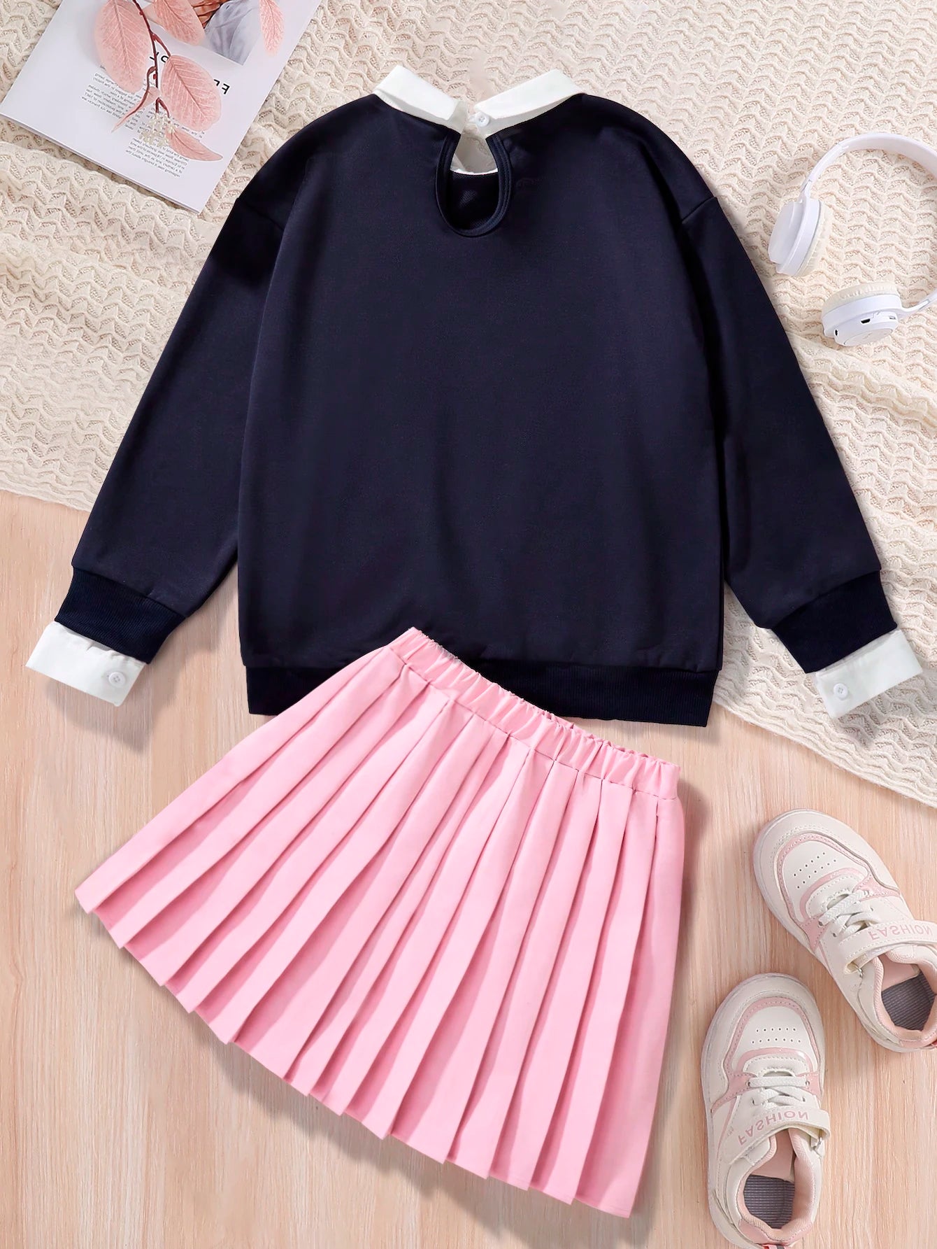 Pink Prep Pleated Set – Chic & Classic kids clothing Shopella