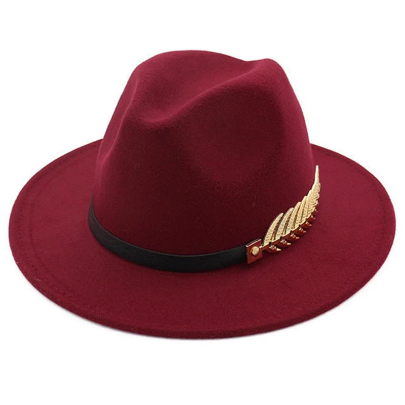 Dark Red Fashionista Fedora Hat hats Shopella