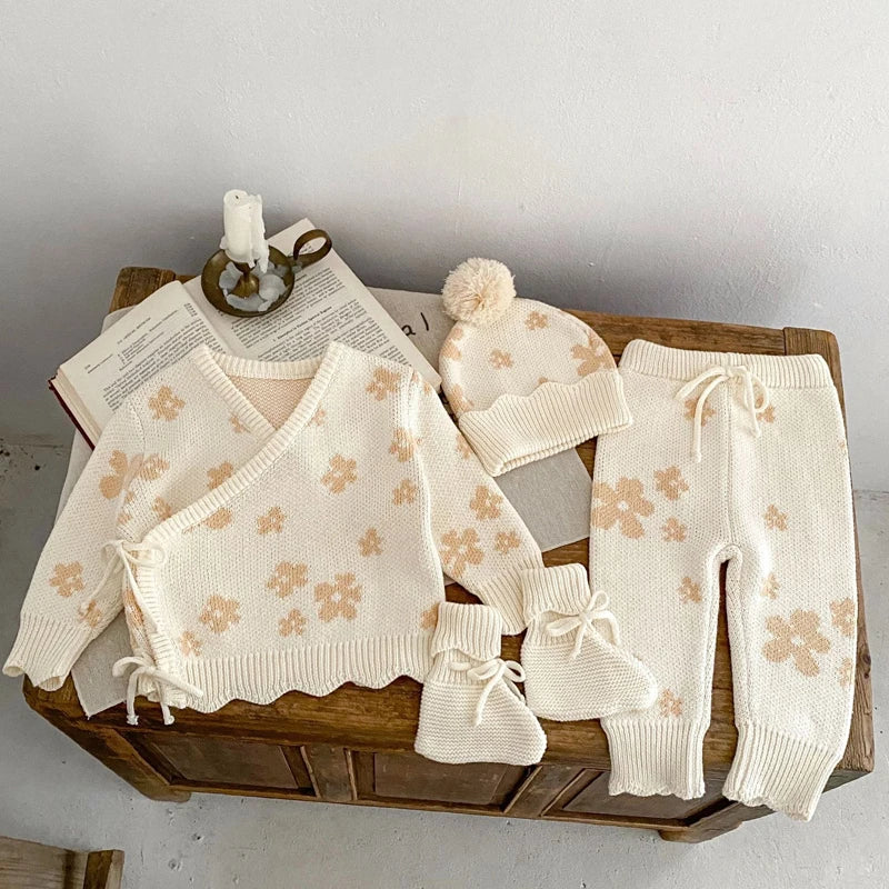 Autumn Cuddle Knit Set – Tops & Pants for Infants babywear Shopella