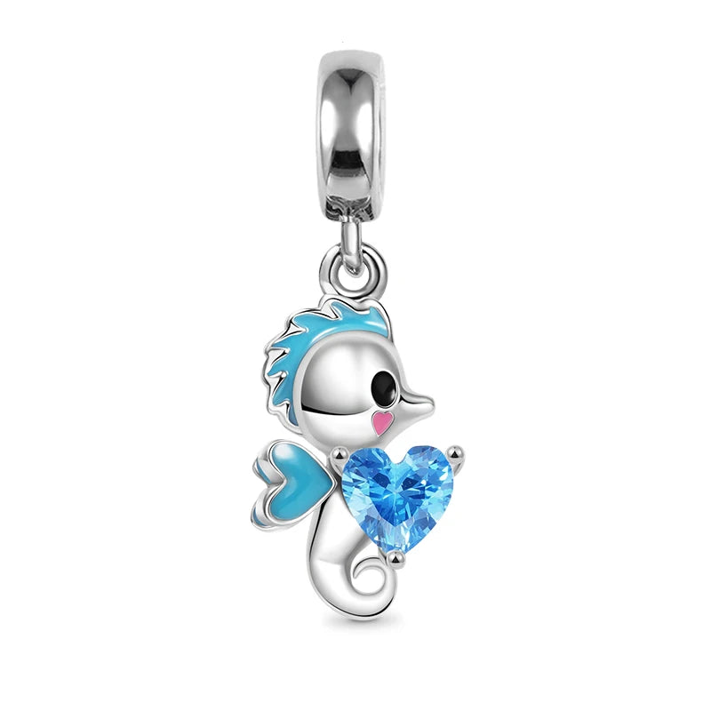 925 Sterling Silver Animal Character Charms Shopella Sea Horse