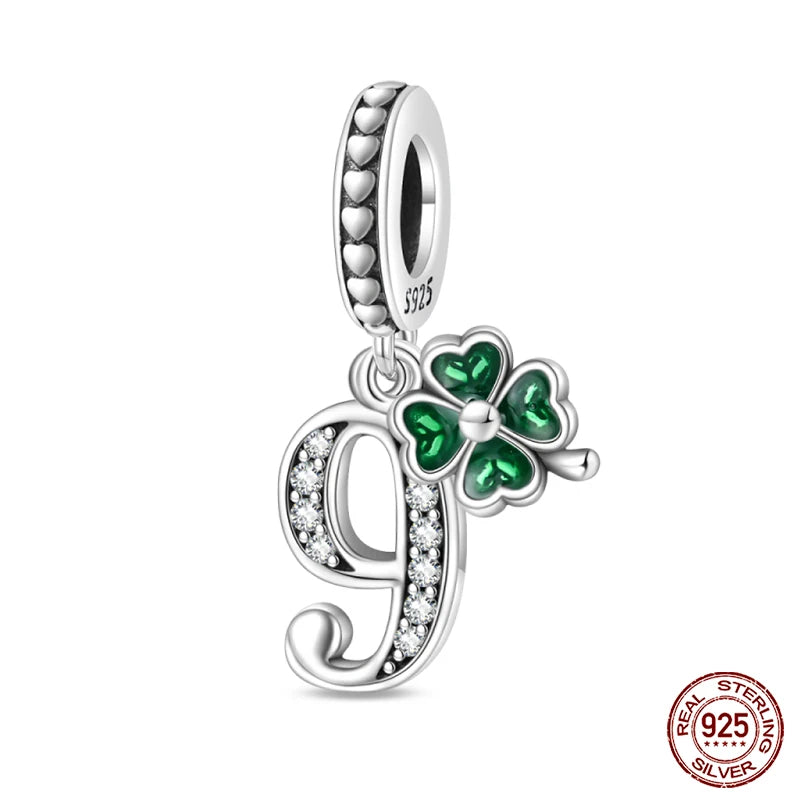 Sterling Silver Four Leaf Clover Lucky Numbers Charms Shopella PAC1111-9  