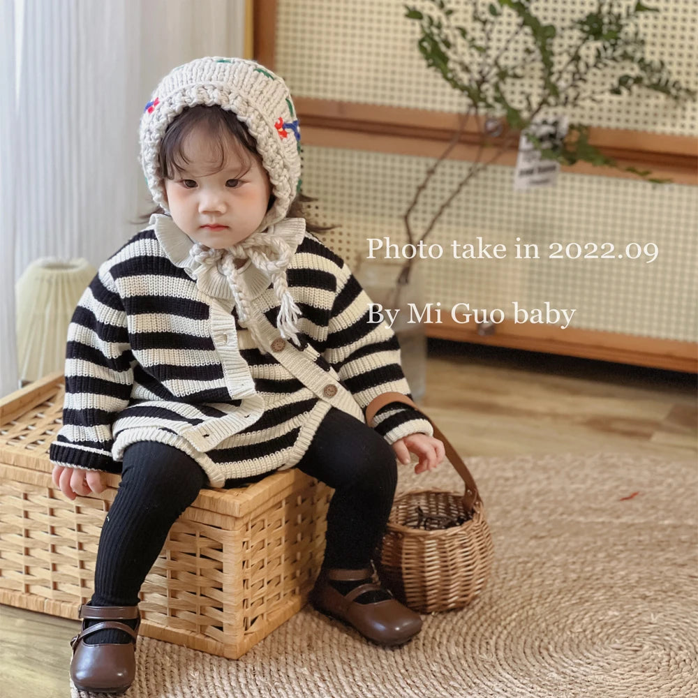 Rosie Stripes Cozy Duo – Knit Sweater & Cardigan Set babywear Shopella