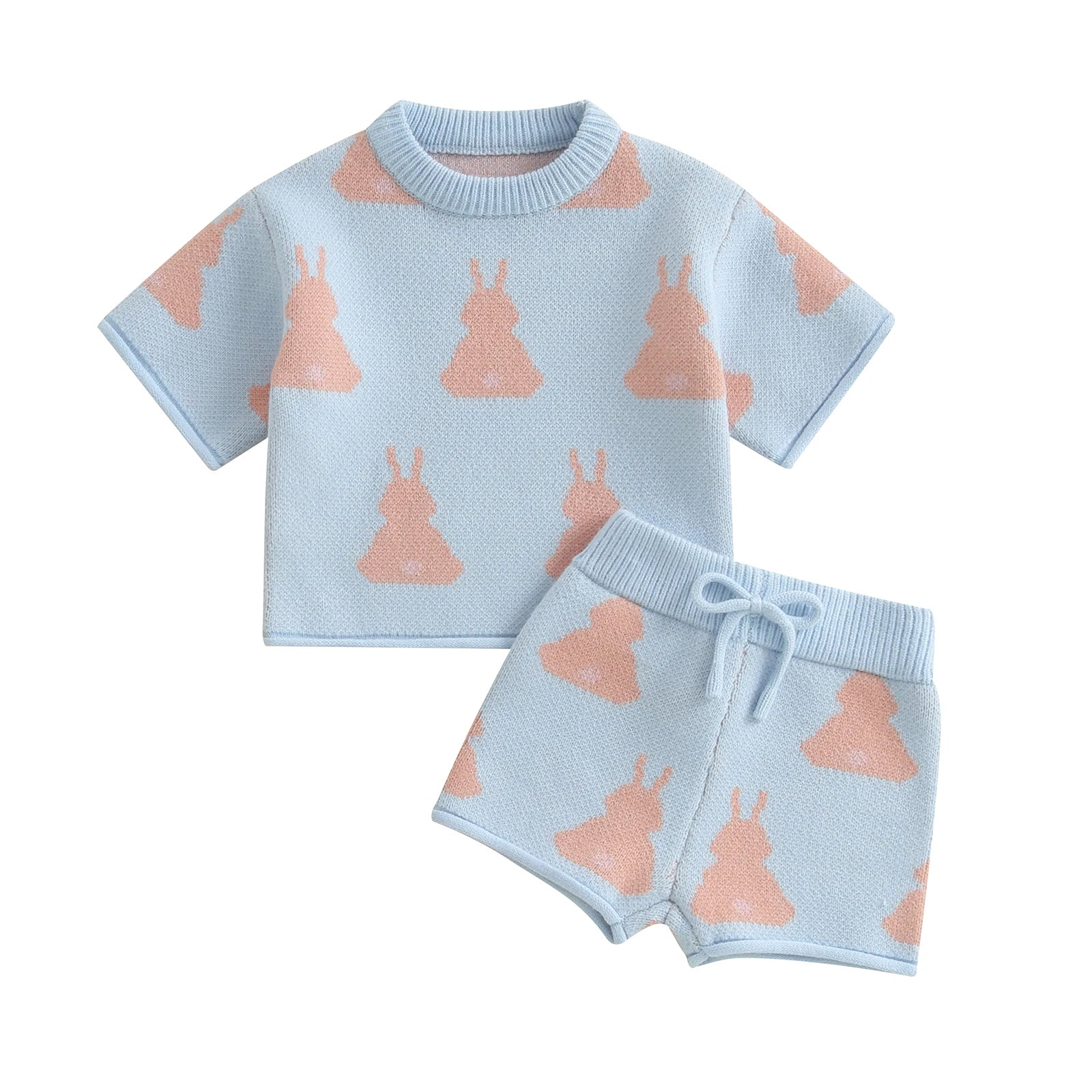 Bunny Knitwear Set – Adorable & Warm babywear Shopella Blue 0-6 Months