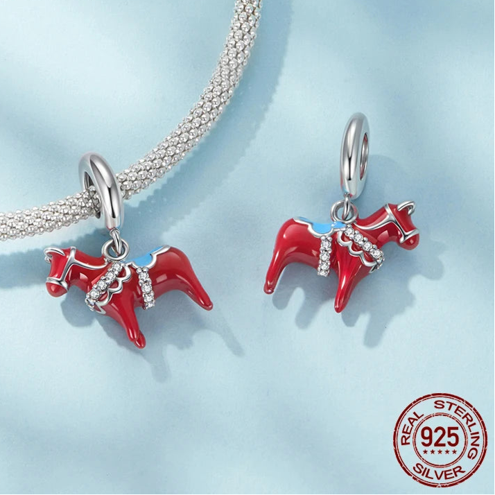 Sterling Silver Dala Horse Charm Charms & pendants Dropshipman