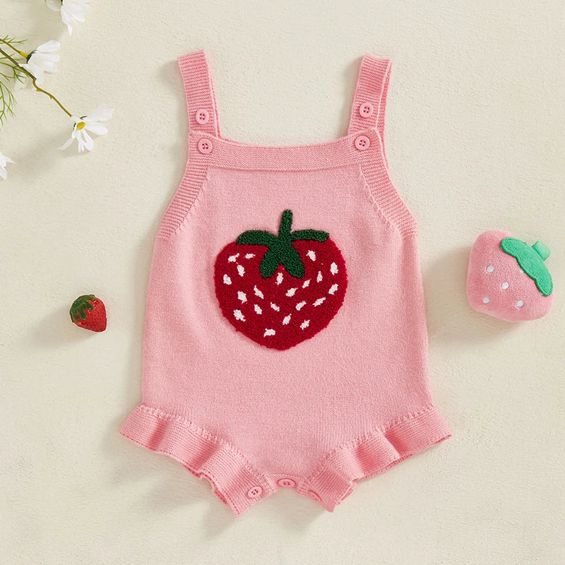 Strawberry Sweetness Knit Jumpsuit – Cozy & Adorable babywear Shopella