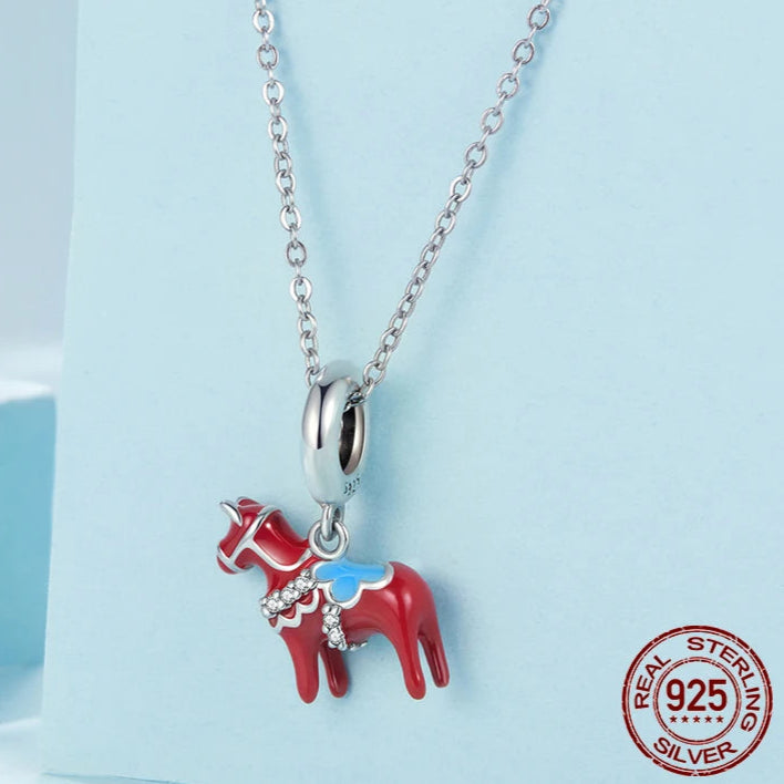 Sterling Silver Dala Horse Charm Charms & pendants Dropshipman