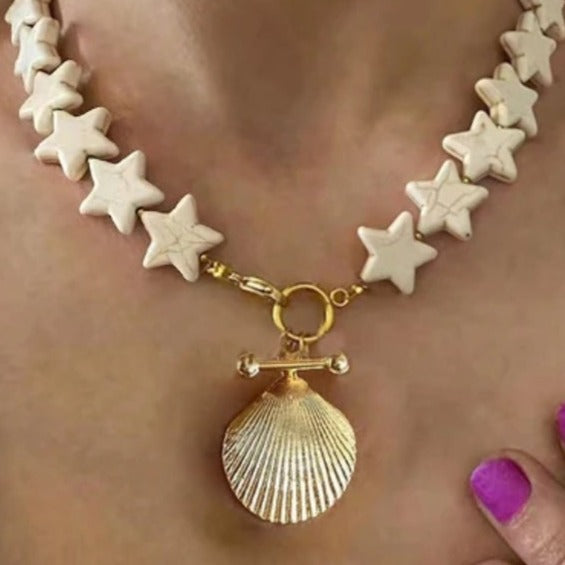 Shell Star Pendant Necklace necklace Shopella