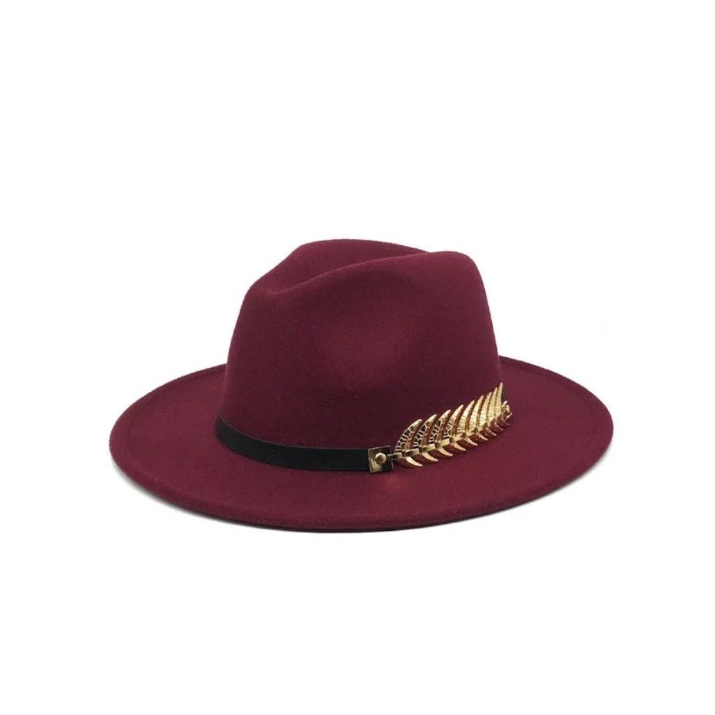 Dark Red Fashionista Fedora Hat hats Shopella