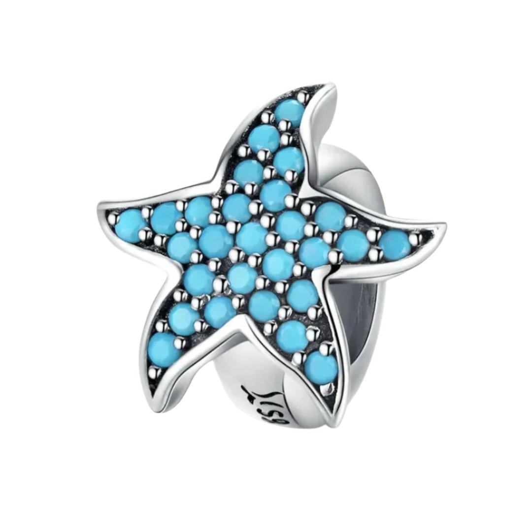 Blue Starfish Stopper Charm  Shopella   