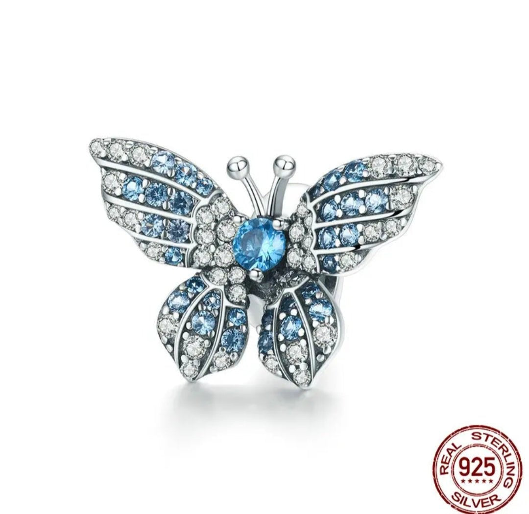 Butterfly Blue Stone Stopper  Shopella   