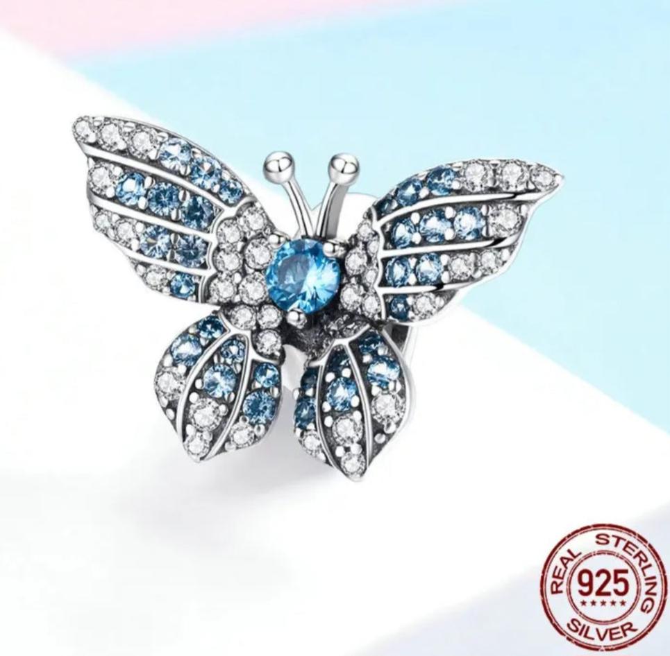 Butterfly Blue Stone Stopper  Shopella   