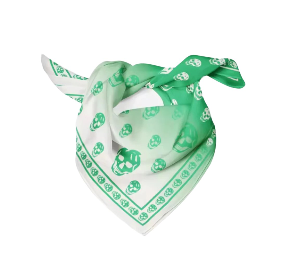 Green Skull Scarf Shopella