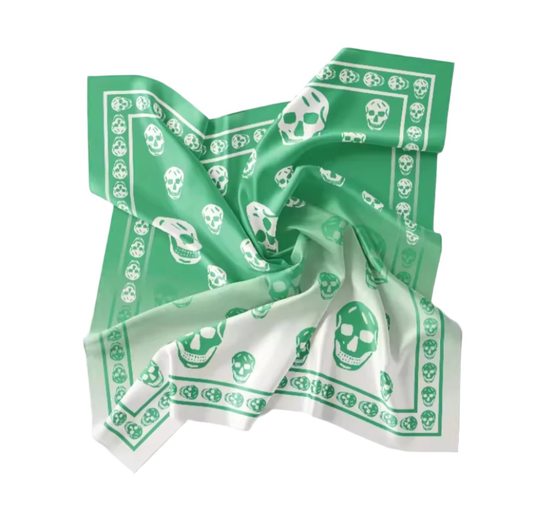 Green Skull Scarf Shopella