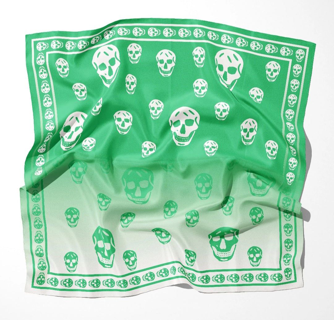 Green Skull Scarf Shopella