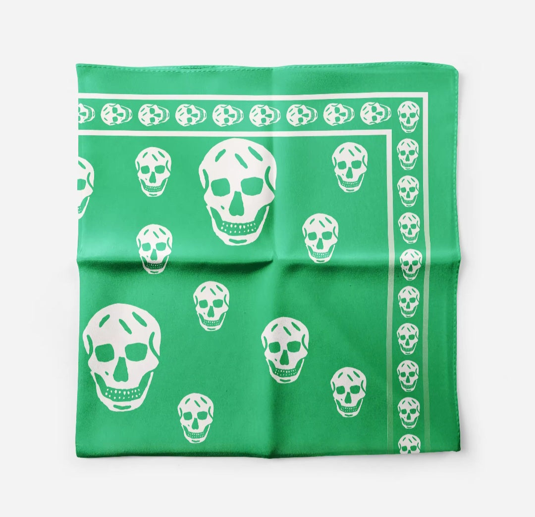 Green Skull Scarf Shopella