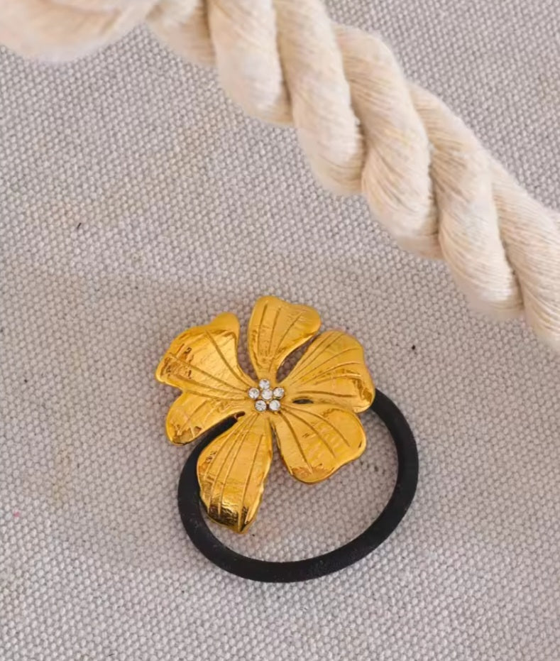 Gold Flower Hair Accessorie Shopella