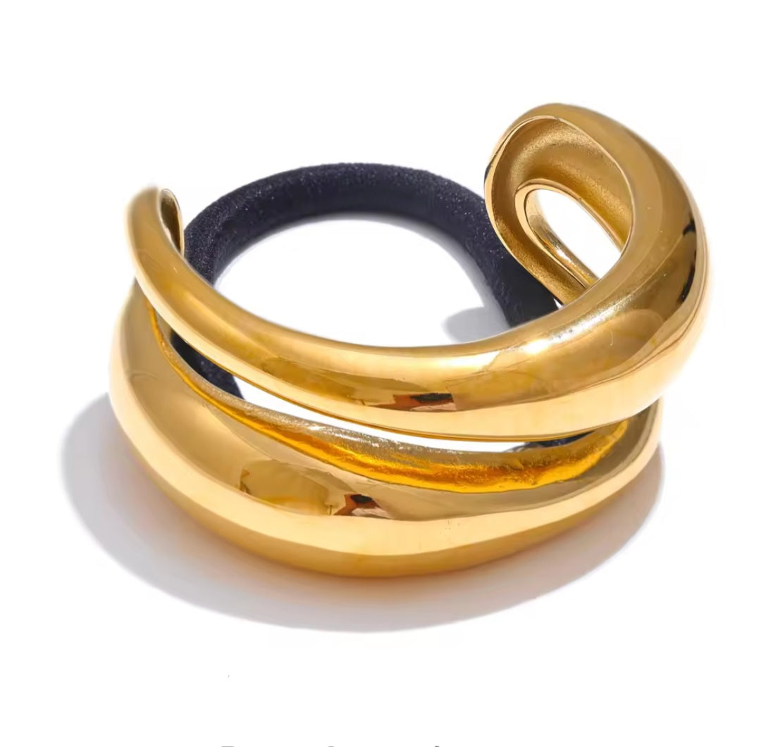 Double Gold Hair Band Shopella