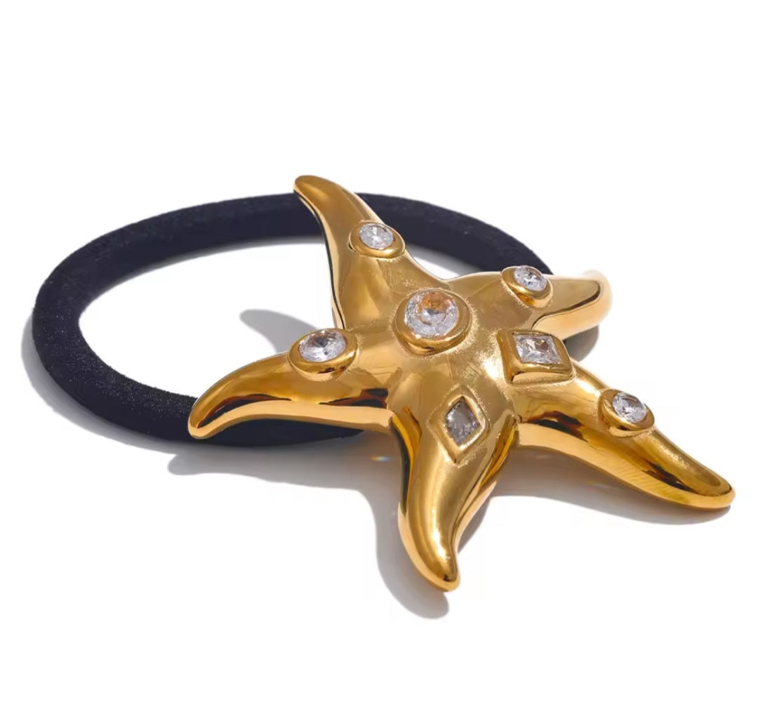 Gold Star Hair Band With Stones Shopella