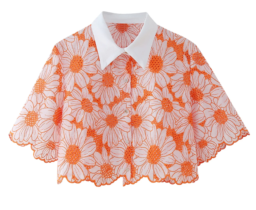 Orange Sunflowers Decorative Top  Shopella   