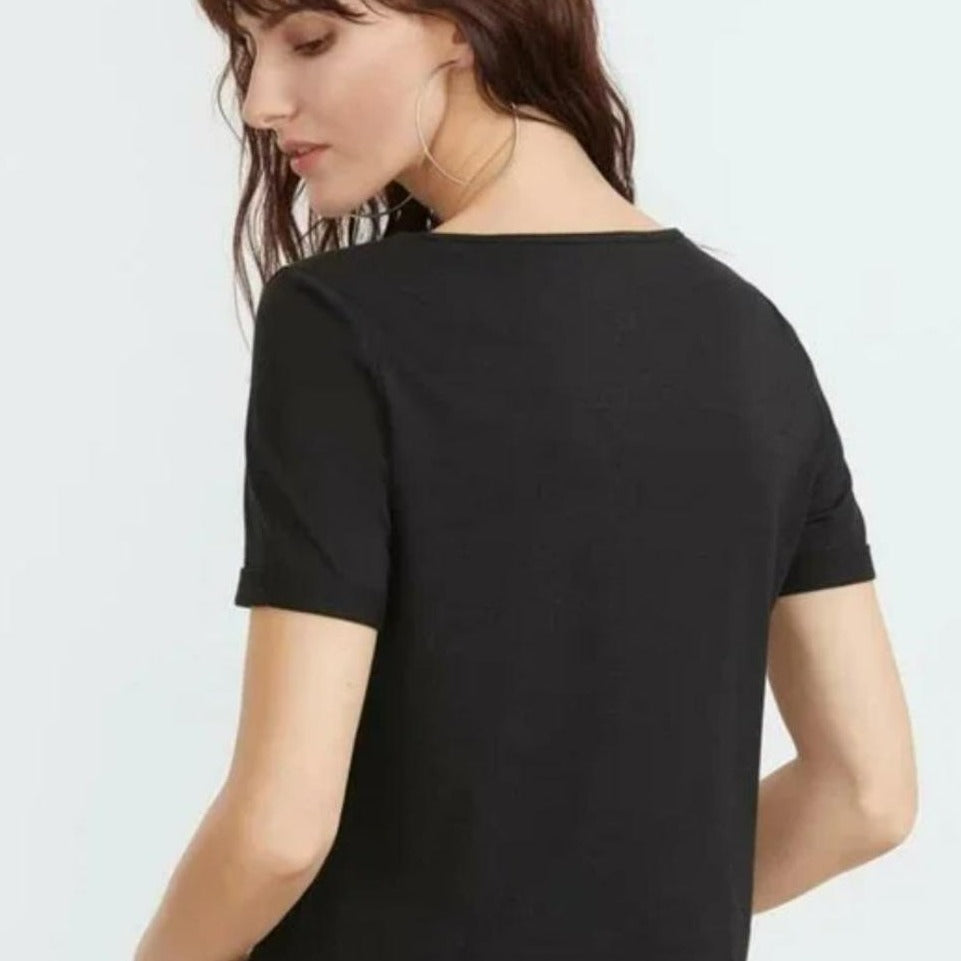 Black Mesh T-Shirt tops Shopella