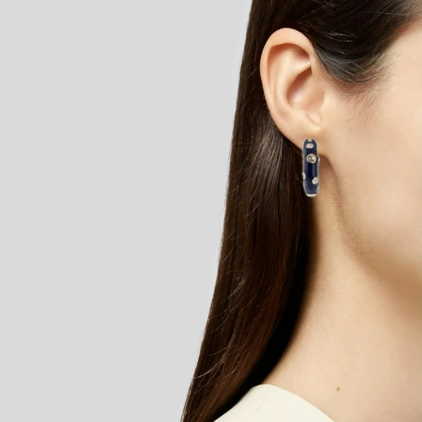 The Alice Blue Chunky Hoops Earrings Shopella