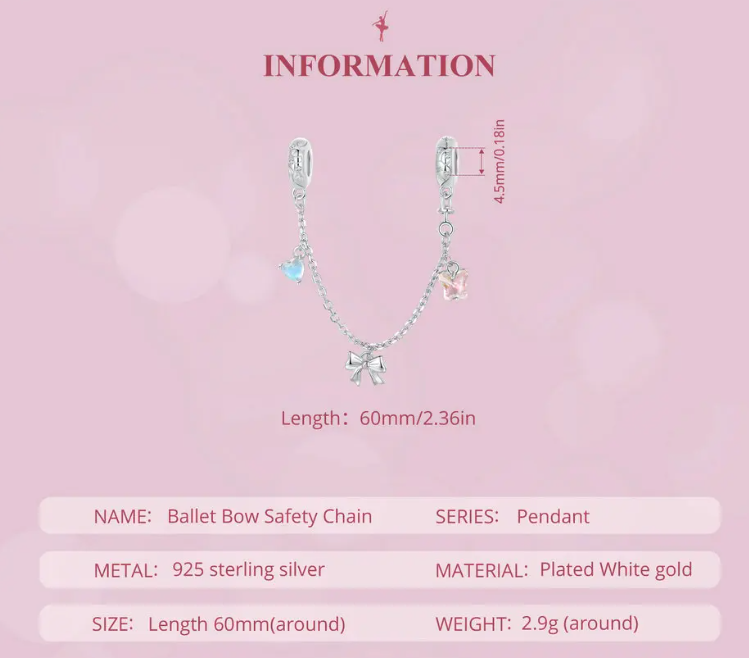 Ballet Bow Safety Chain siafety chain Shopella   