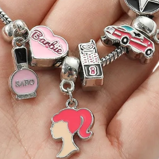 Barbie Pendant Charm Bracelet charm braclets Shopella   