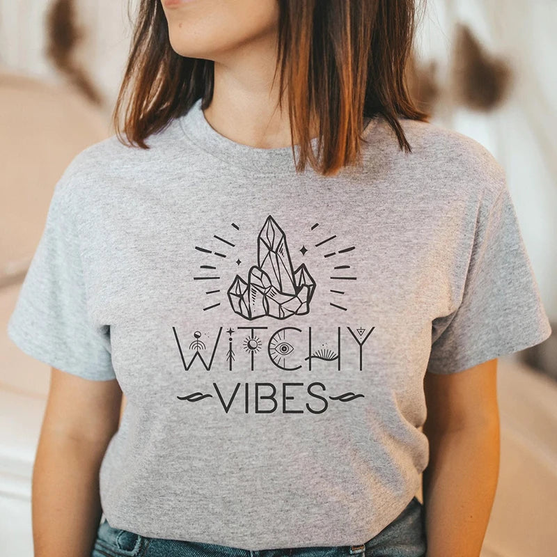 Witch Vibes Crystal Women T Shirt  Shopella   